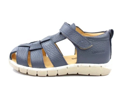 Angulus sandal denim blå med velcro